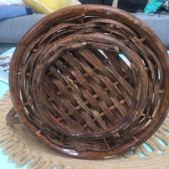 *Vintage* Boho Wicker Teacup Planter Cottagecore - Picture 6 of 9